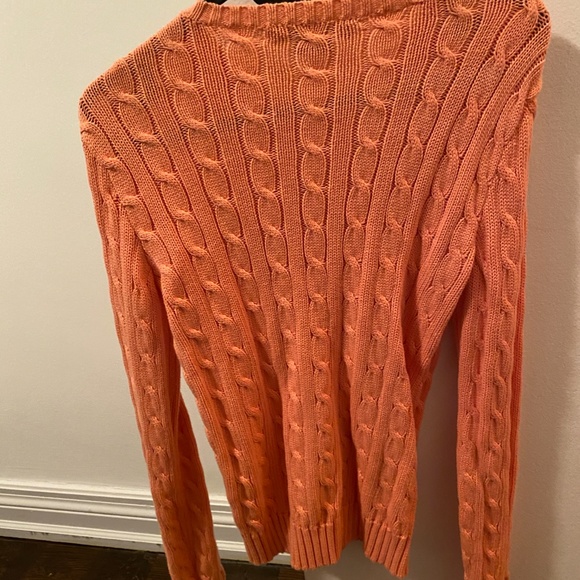 RALPH LAUREN KNITTED PEACH CREW NECK PULLOVER - SM - Picture 3 of 3